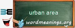 WordMeaning blackboard for urban area